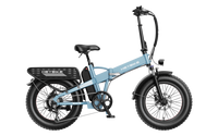 Heybike Mars 2.0 folding fat-tire commuter e-bike with 20 by 4 inch fat tires, 750W or 1000W rear hub motor, 600Wh removable battery, spring fork, 7-speed Shimano, rear rack, UL 2849 certified, four-color option matrix