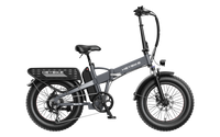 Heybike Mars 2.0 folding fat-tire commuter e-bike with 20 by 4 inch fat tires, 750W or 1000W rear hub motor, 600Wh removable battery, spring fork, 7-speed Shimano, rear rack, UL 2849 certified, four-color option matrix