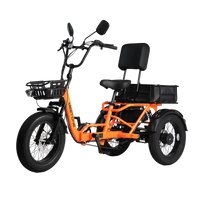 Meet One Breeze 2.0 folding full-suspension semi-recumbent electric trike: 750W rear motor, 18-inch fat tires, carbon steel frame, parking brake, reverse mode, UL 2849 certified by SGS, 450 lb max load