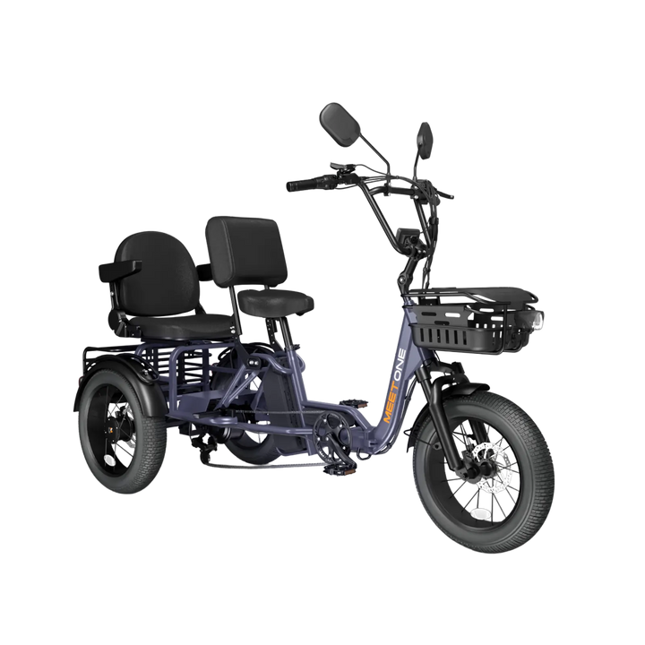 Meet One Pair Two-Rider Electric Trike with Passenger Seat