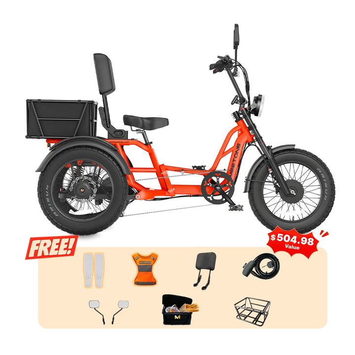 Meet One Tour 2.0 Semi-Recumbent Dual-Motor Electric Trike