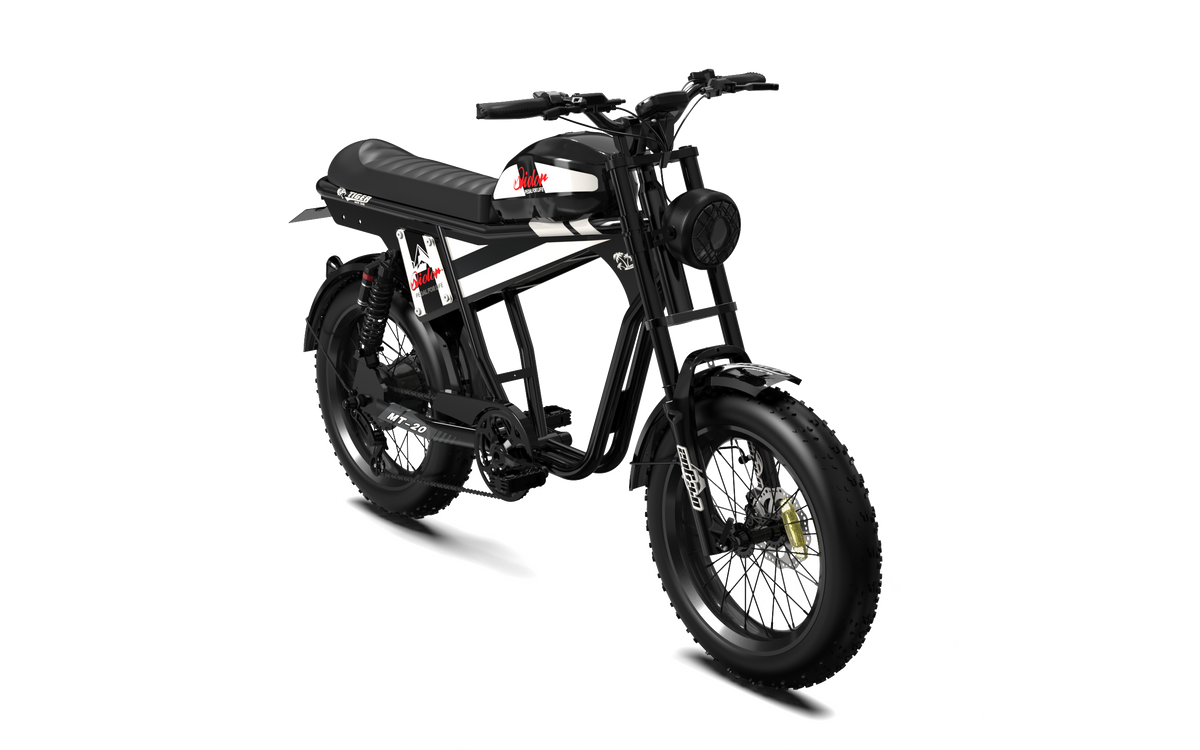 QIOLOR Tiger Plus off-road electric bike in black