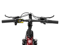 Heybike Ranger 3.0 Pro folding fat-tire electric bike with 750W rated rear-hub motor, KENDA 20 by 4 inch fat tires with puncture protection, hydraulic disc brakes, Shimano Altus 8-speed gearing, hydroformed aluminum folding frame, hydraulic front suspension, TFT color display, NFC Tap & Go unlocking, integrated turn signals, available in Ruby Red, Sapphire Blue, or Emerald Green