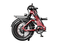 Heybike Ranger 3.0 Pro folding fat-tire electric bike with 750W rated rear-hub motor, KENDA 20 by 4 inch fat tires with puncture protection, hydraulic disc brakes, Shimano Altus 8-speed gearing, hydroformed aluminum folding frame, hydraulic front suspension, TFT color display, NFC Tap & Go unlocking, integrated turn signals, available in Ruby Red, Sapphire Blue, or Emerald Green