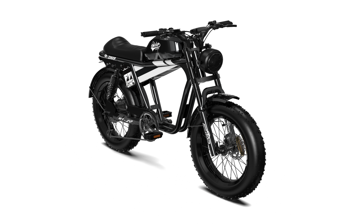 QIOLOR Tiger RE retro electric bike in black