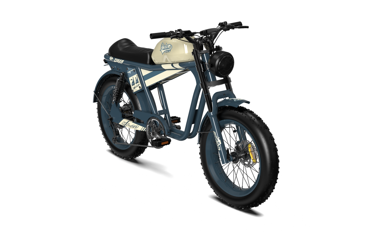 QIOLOR Tiger RE retro electric bike in blue