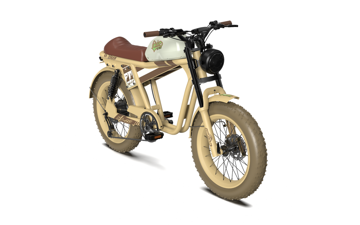 QIOLOR Tiger RE retro electric bike in sand yellow