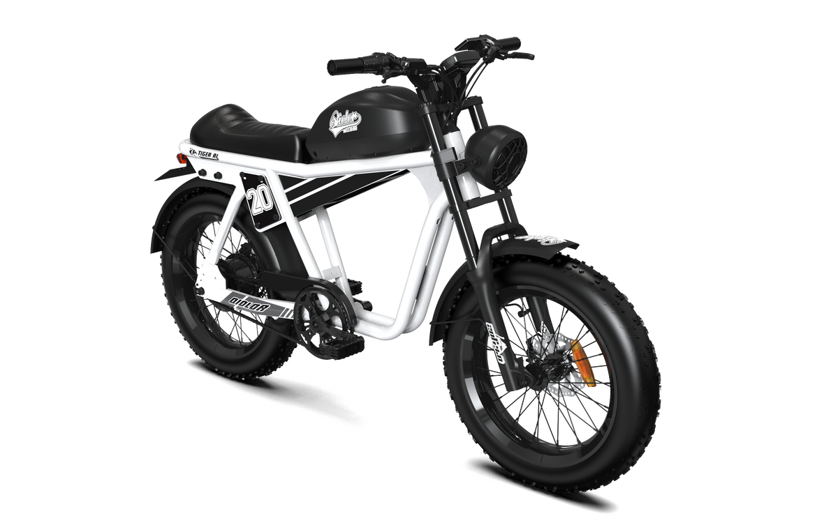 QIOLOR Tiger RL cruiser electric bike in white