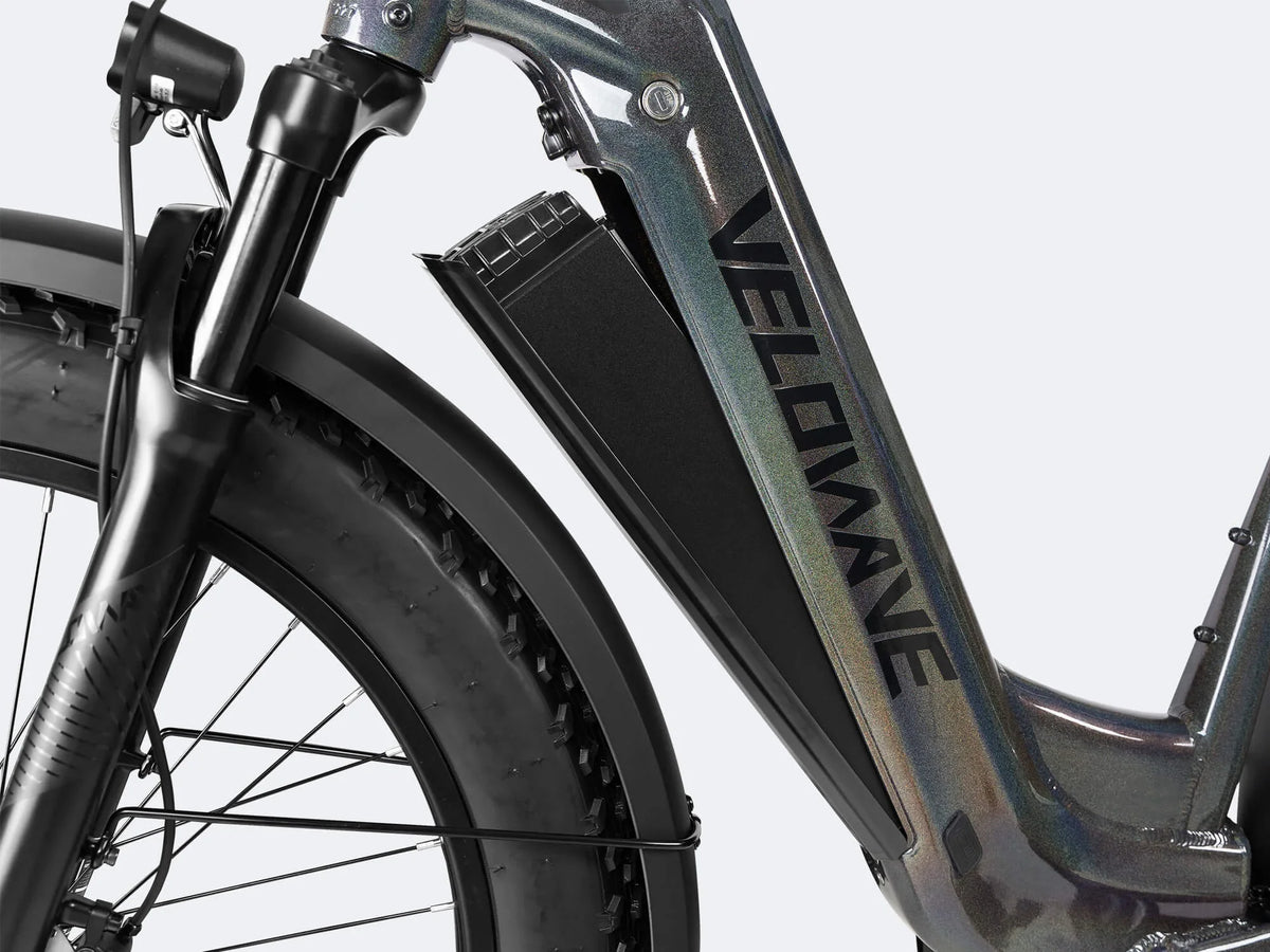 Velowave Ranger Step-Thru 3.0 frame and battery-area detail
