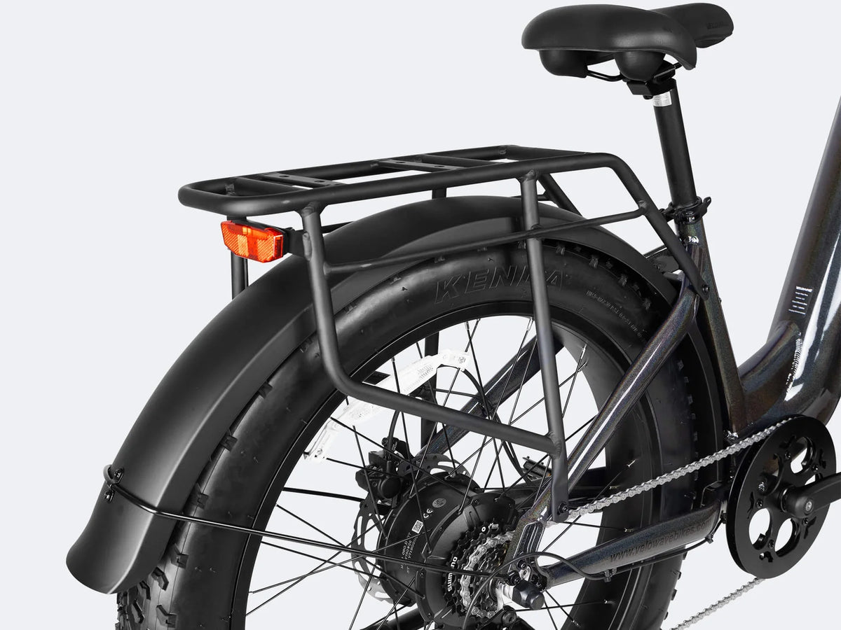Velowave Ranger Step-Thru 3.0 rear rack and tail-light detail