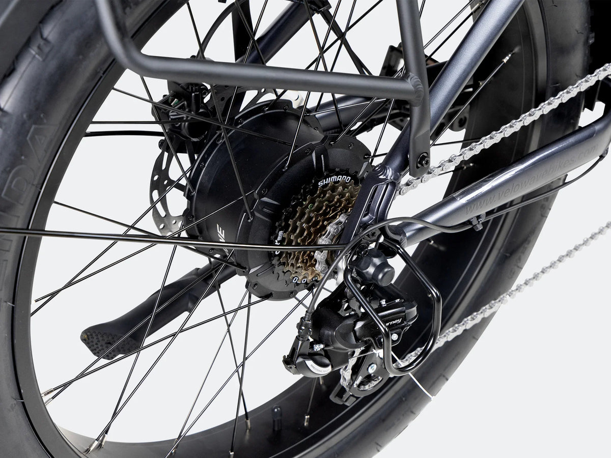 Velowave Ranger 3.0 fat-tire electric bike three-quarter view on a light background