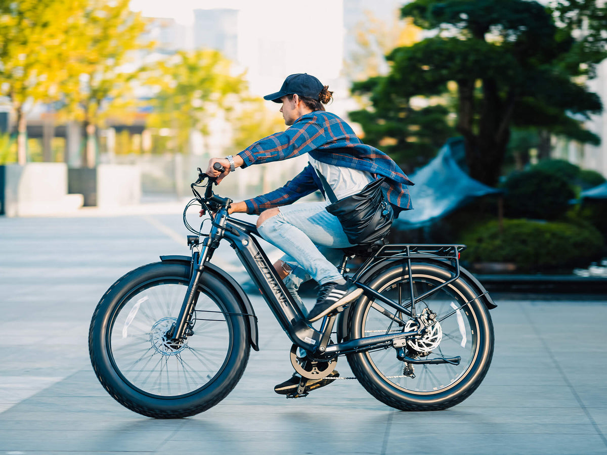 Velowave Ranger 3.0 fat-tire electric bike studio side view