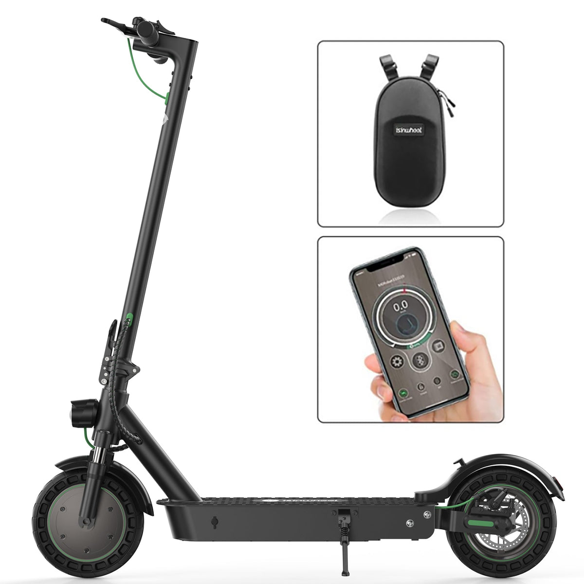 isinwheel S9 Max Commuter Electric Scooter rider view on city pavement