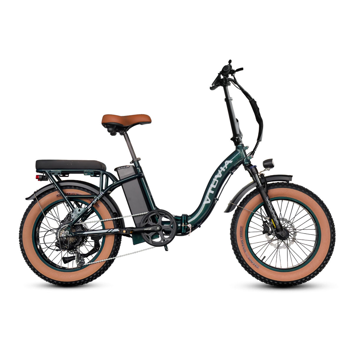 VTUVIA SF20H folding utility electric bike in dark green