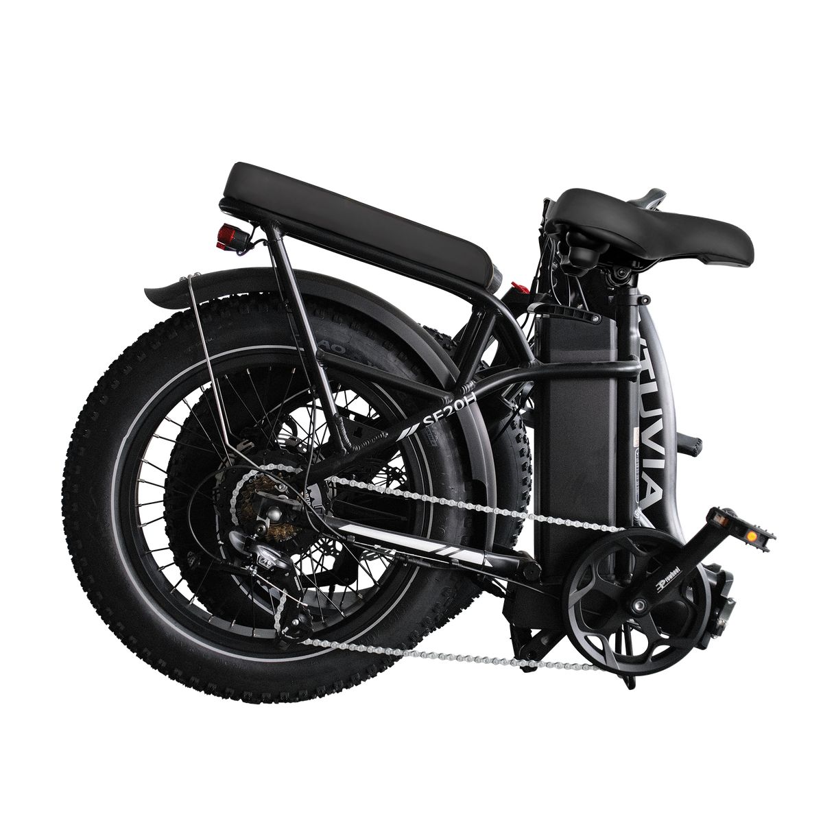 VTUVIA SF20H compact folding bike in SUV context