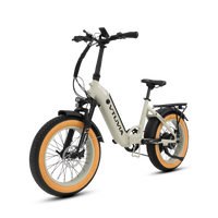 VTUVIA SX20 white folding e-bike front angle