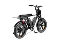 Heybike Saturn moped-style commuter e-bike: 52V 1000W continuous / 1800W peak hub motor, 95 Nm torque, single or dual-battery configuration, hydraulic disc brakes, full suspension with 140 mm front travel, turn signals, TFT color display, UL 2849 certified