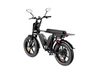 Heybike Saturn moped-style commuter e-bike: 52V 1000W continuous / 1800W peak hub motor, 95 Nm torque, single or dual-battery configuration, hydraulic disc brakes, full suspension with 140 mm front travel, turn signals, TFT color display, UL 2849 certified