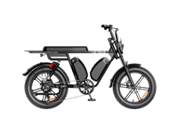 Heybike Saturn moped-style commuter e-bike: 52V 1000W continuous / 1800W peak hub motor, 95 Nm torque, single or dual-battery configuration, hydraulic disc brakes, full suspension with 140 mm front travel, turn signals, TFT color display, UL 2849 certified
