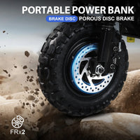 Freeboy J30 MAX front and rear suspension supplier graphic on rocky terrain
