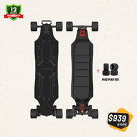 OMW Lancer electric skateboard black 105mm and 125mm 2-in-1