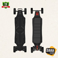 OMW Lancer electric skateboard black 150mm package