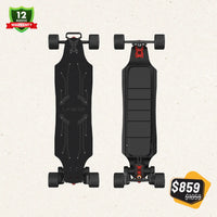 OMW Lancer electric skateboard black 125mm package
