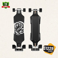 OMW Cavalry electric skateboard 105mm street wheel setup