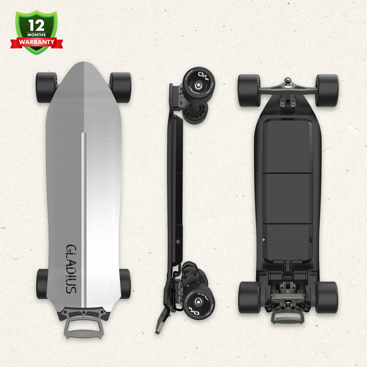 OMW Gladius electric skateboard Blade 105mm graphic