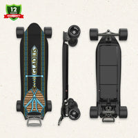 OMW Gladius electric skateboard Myth 105mm graphic