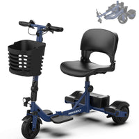 Hoverfly T3 Foldable 3-Wheel Mobility Scooter | 13-Mile Claim — alternate product view