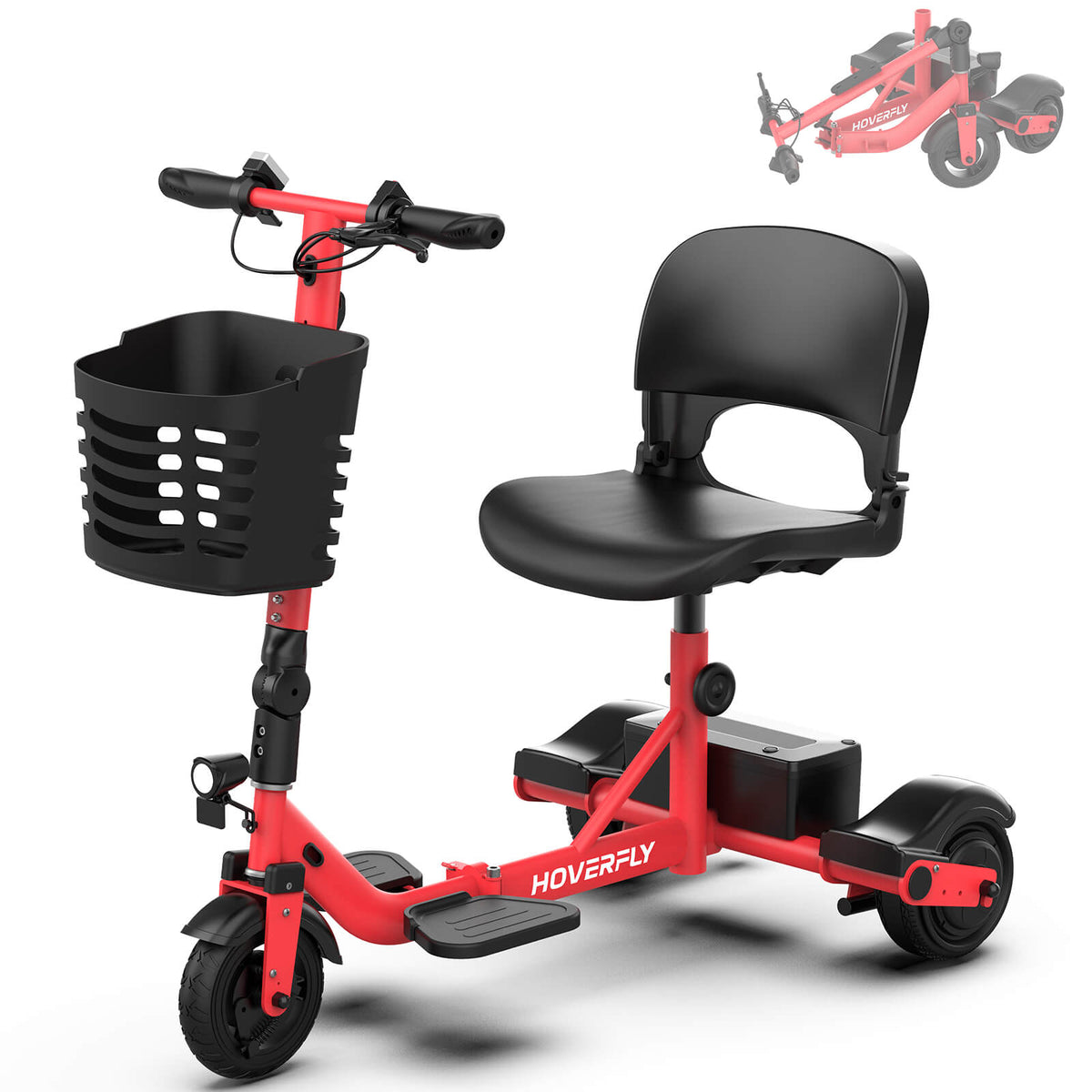 Hoverfly T3 Foldable 3-Wheel Mobility Scooter | 13-Mile Claim — alternate product view