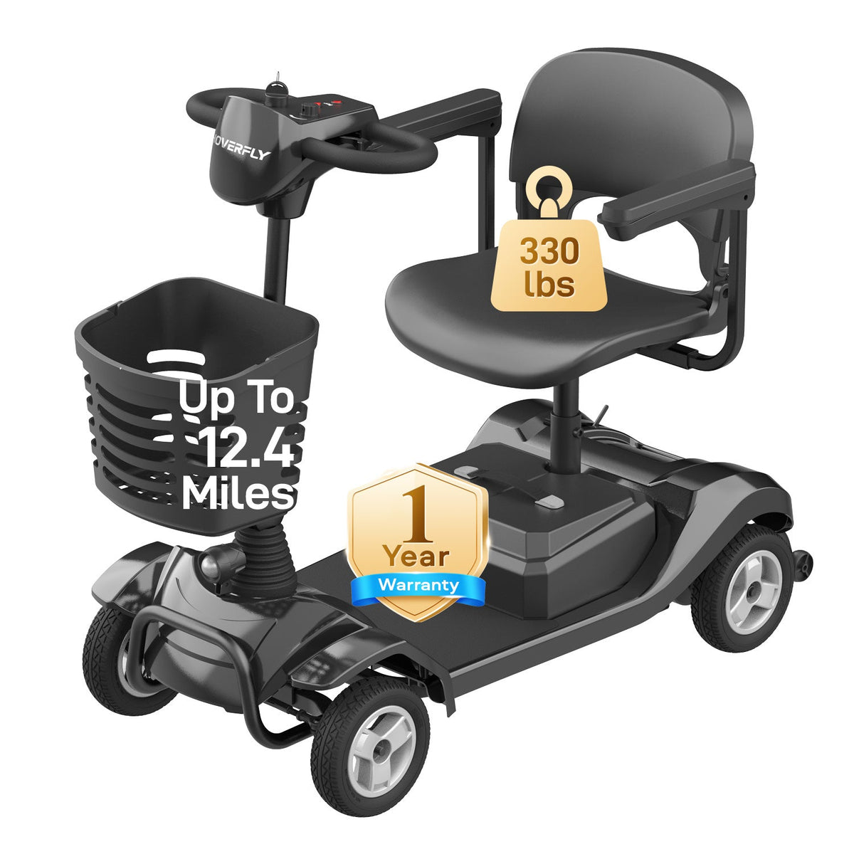2-Pack Hoverfly T4 Four-Wheel Mobility Scooters official Hoverfly image 3