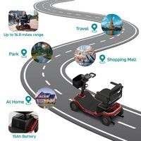 Hoverfly T5 4-Wheel Mobility Scooter | 16.8-Mile Claim — alternate product view