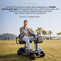 Hoverfly T5 4-Wheel Mobility Scooter | 16.8-Mile Claim — specification or detail view