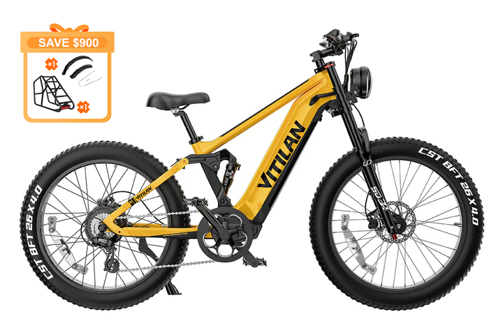 Vitilan T7 Pro Full-Suspension Electric Mountain Bike