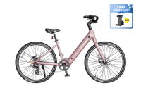Heybike Venus lightweight step-thru cruiser electric bike: 750W Galaxy hub motor (1400W peak), 70 Nm torque, 28 mph Class 2/3 switchable, 27.5x2.2 Kenda road tires, aluminum-alloy low-step frame, Shimano Altus 8-speed, hydraulic discs, UL 2849 + UL 2271