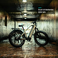 VTUVIA Gemini step-over fat-tire electric bike with dual 52V batteries