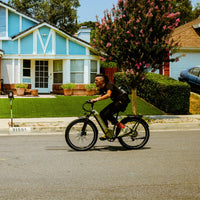 VTUVIA Zeal LT7 olive green city e-bike with torque-sensor frame and integrated battery