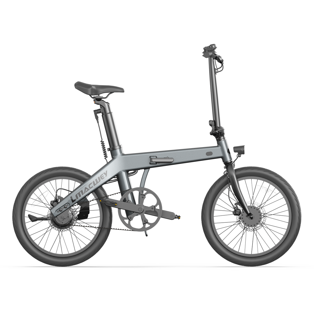 Lmacwey BA06 folding electric bike - gray side profile