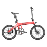 Lmacwey BA06 folding electric bike - red side profile