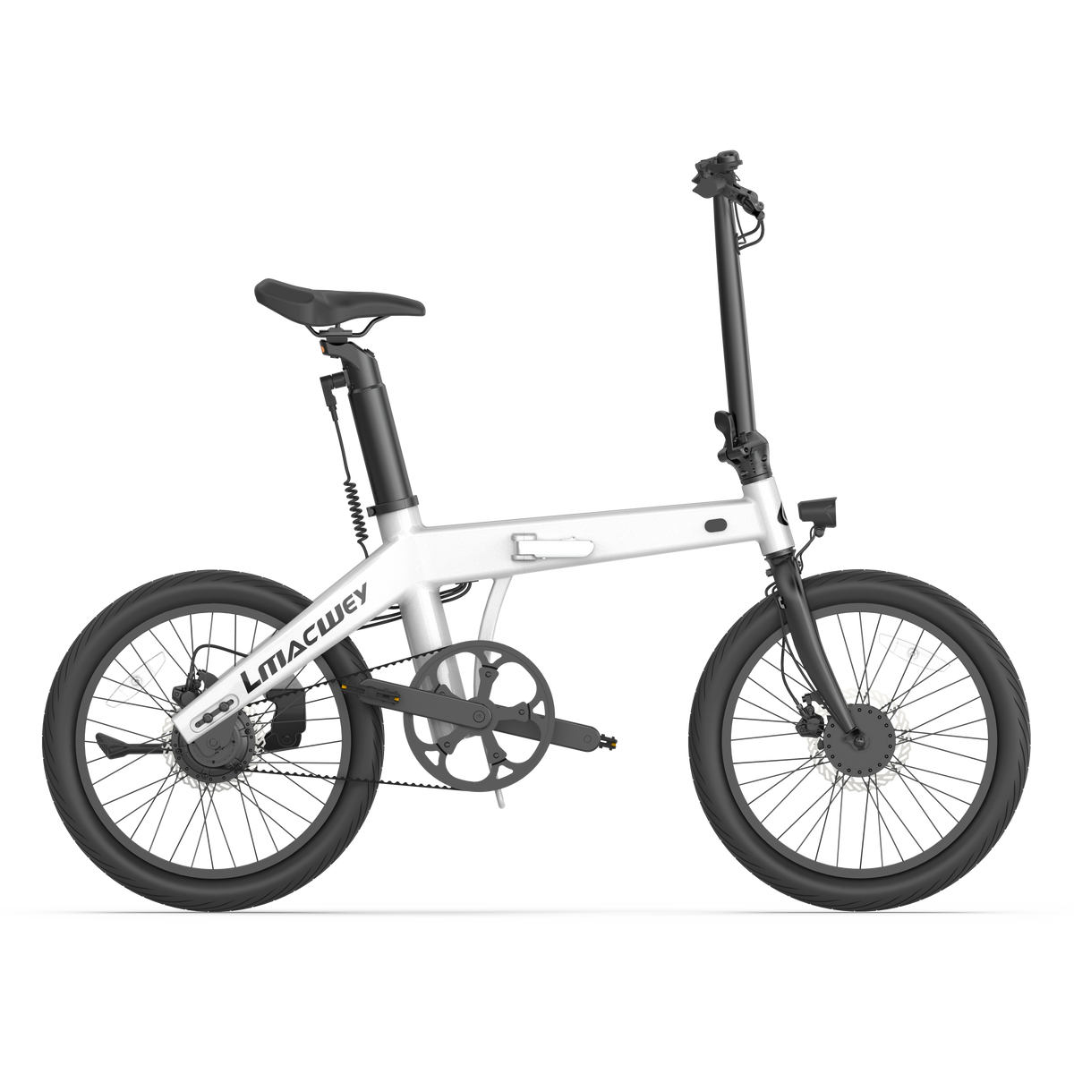 Lmacwey BA06 folding electric bike - white side profile