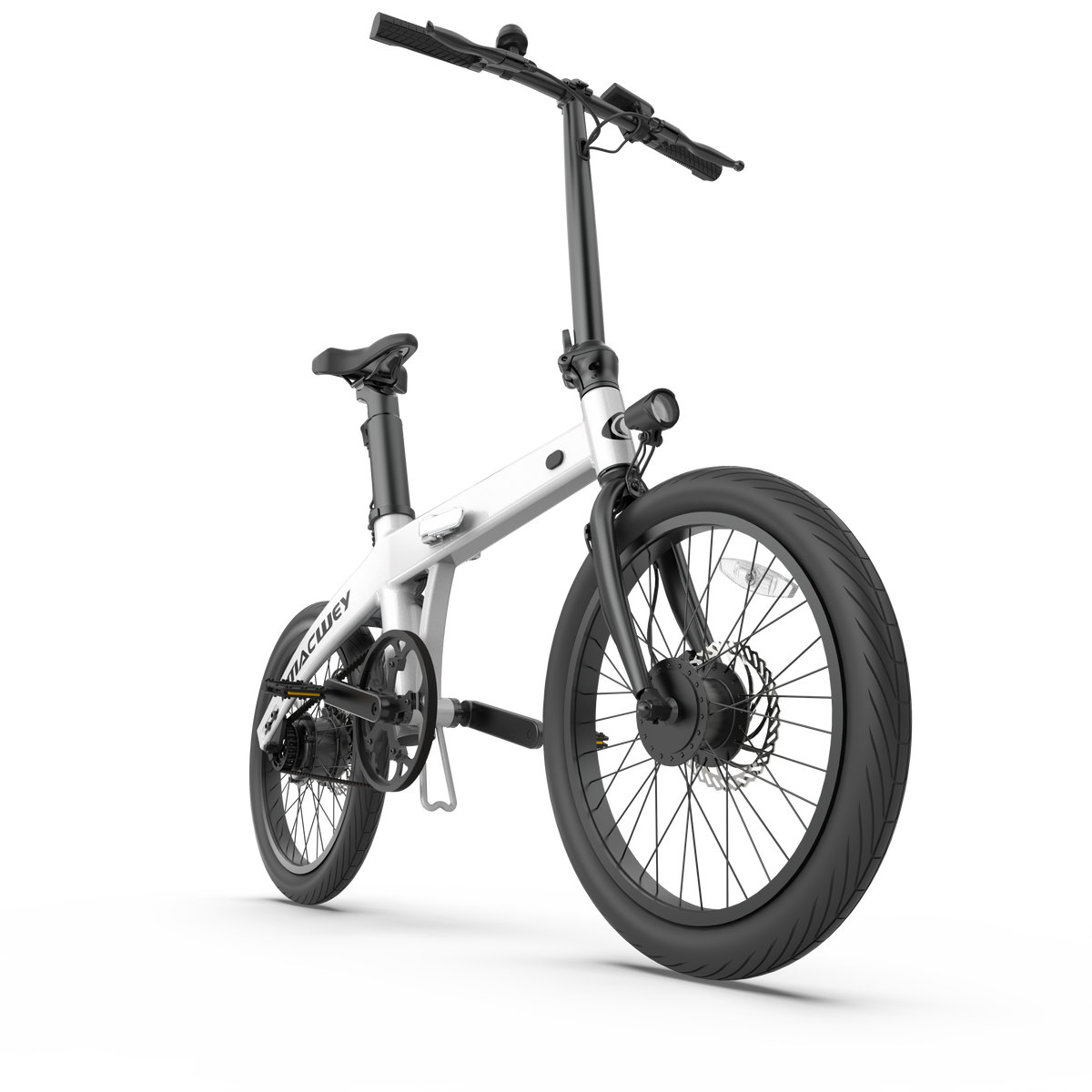 Lmacwey BA06 folding electric bike - white front three-quarter view