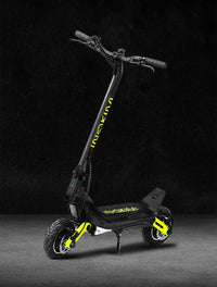 INOKIM OXO 2026 dual-motor folding electric scooter in carbon finish with hydraulic disc brakes and 10 inch tires.