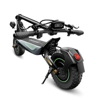 GT4 handlebar controls, display, stem, folding latch, and rear fender close-up