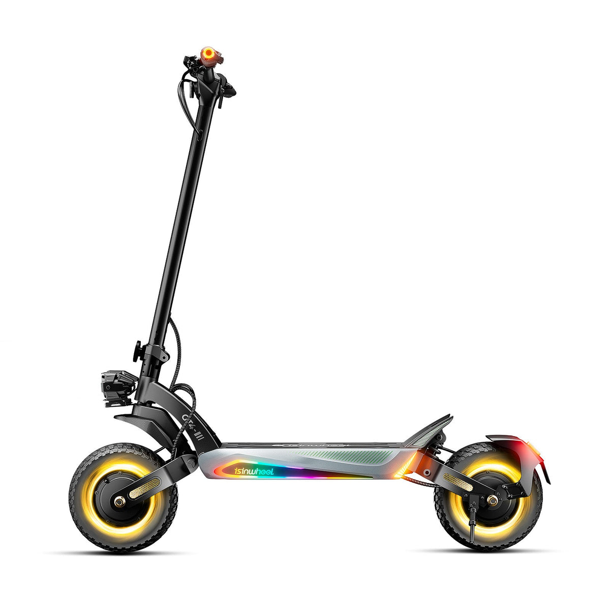 Left side profile of the isinwheel GT4 off-road electric scooter