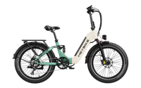 Heybike Horizon 24-inch full-suspension folding fat-tire e-bike: 750W (1400W peak) rear hub motor, 692Wh battery, 24x4 fat tires, hydraulic disc brakes, Shimano 7-speed, aluminum-alloy low-step folding frame, UL 2849 certified, four color options