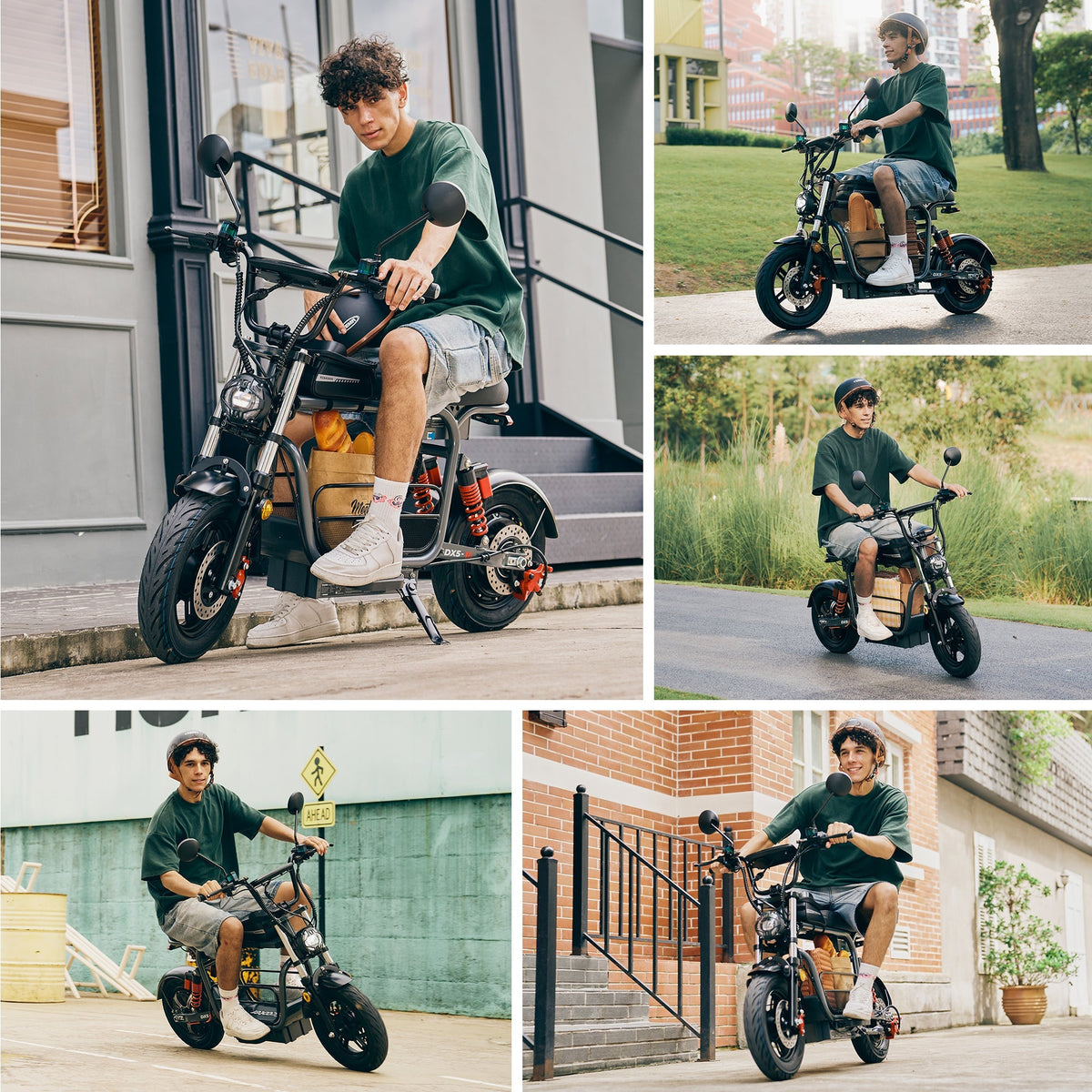 iScooter DX5 non-folding 15-inch tubeless-tire touring electric scooter: 1500W peak rear-wheel-drive motor, 35 mph top speed, 749Wh battery, front hydraulic shocks plus air-pressure rear suspension, hydraulic disc brakes plus E-ABS, turn lights, 101.2 lb net weight, 330 lb max load