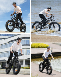 Rider using the isinwheel M10Pro on paved and light mixed-surface routes