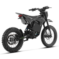 HappyRun F18 2.0 mid-drive off-road electric dirt bike: 60V 6000W peak mid-drive motor, 245 Nm torque, 46 mph top speed, 1800Wh battery, hydraulic disc brakes, full suspension, 26.5-inch seat, 2.0-gen features (reverse, NFC unlock, magnetic safety)